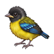 Black-headed Tanager Hatchling