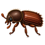 Six-toothed Bark Beetle