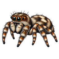 Downy jumping spider