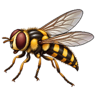 Yellow-shouldered Stout Hover Fly