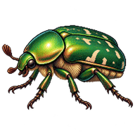 Compressed rose beetle