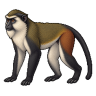 Crested Mona Monkey