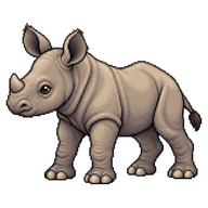 White Rhinoceros Calf
