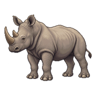 White Rhinoceros Subadult